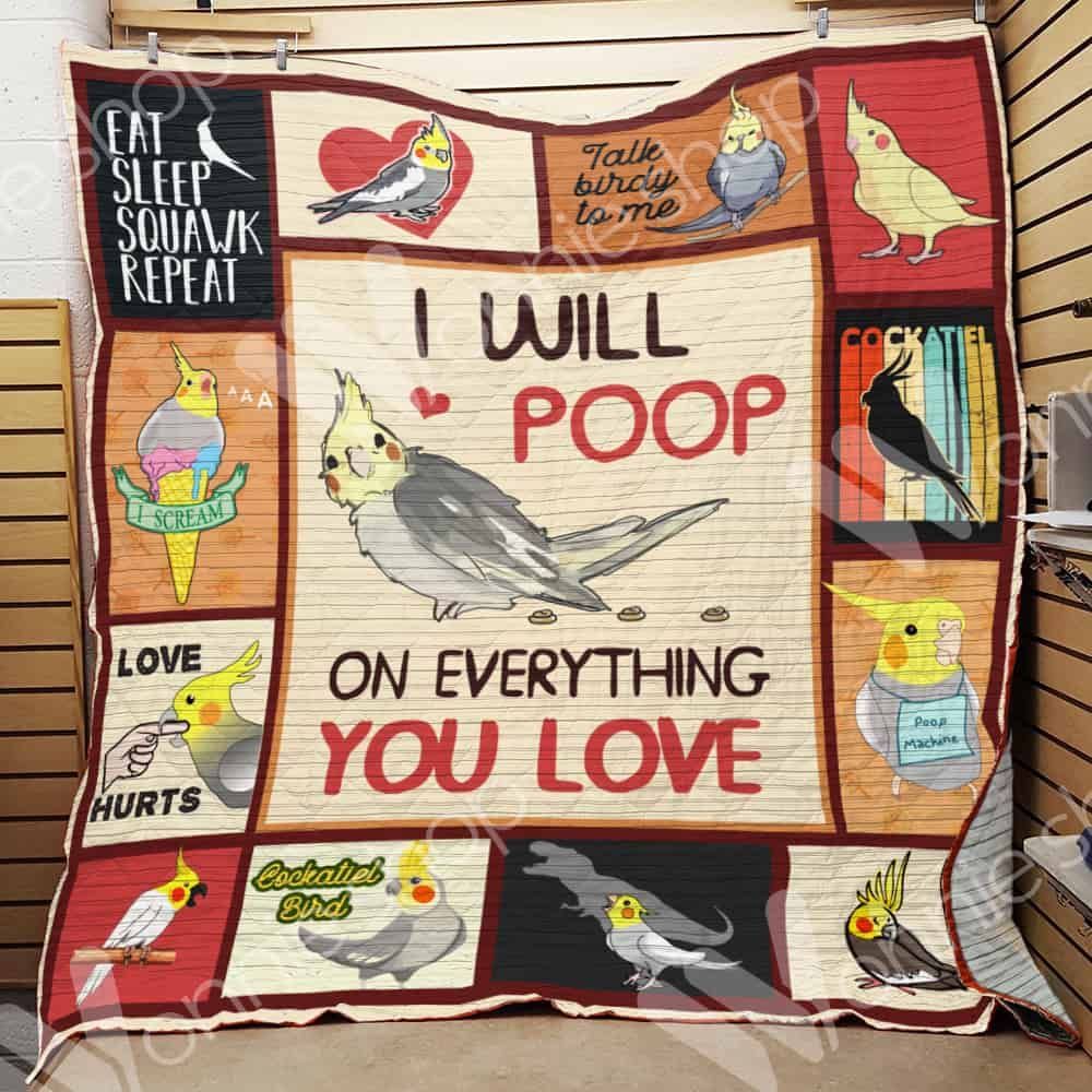 Cockatiel Bird I Will Poop On Everything You Love GS-CL-LD0701 Quilt Blanket