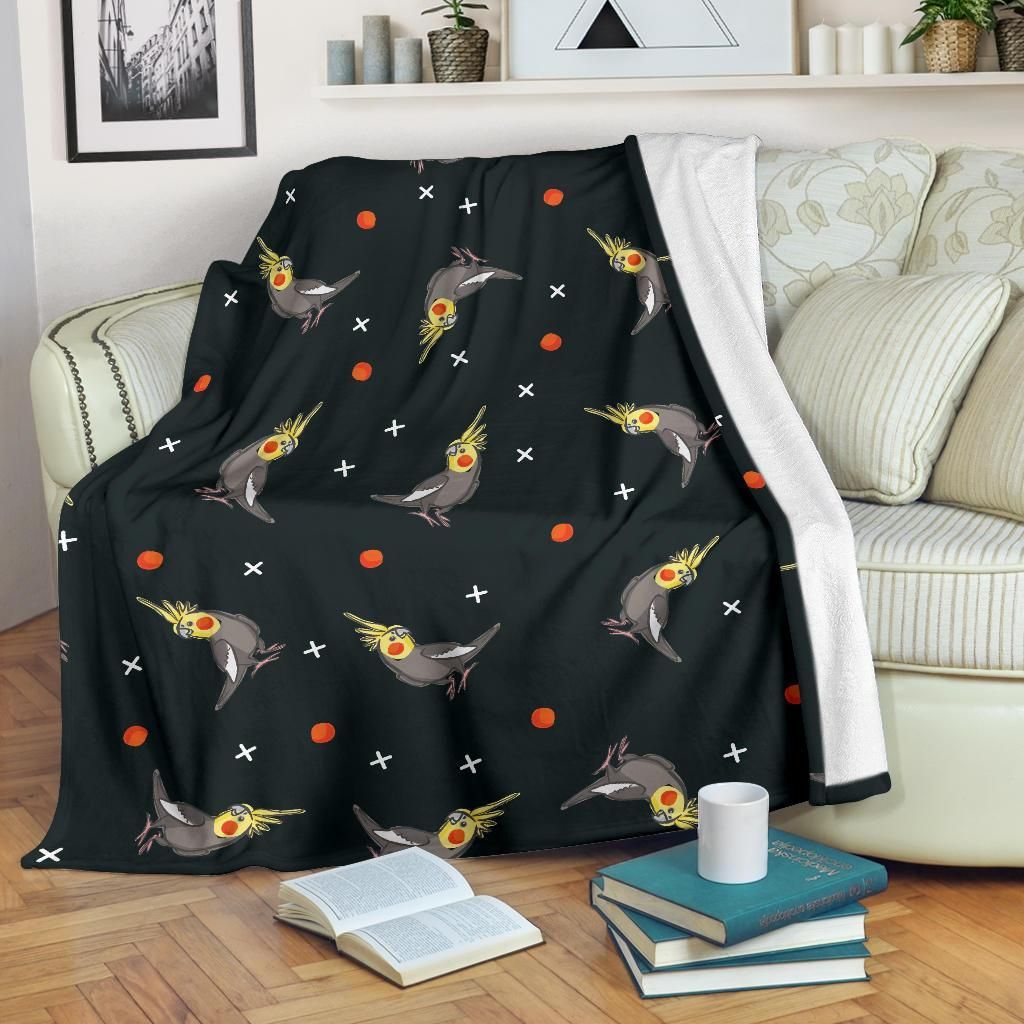 Cockatiel Pattern Sherpa Fleece Blanket