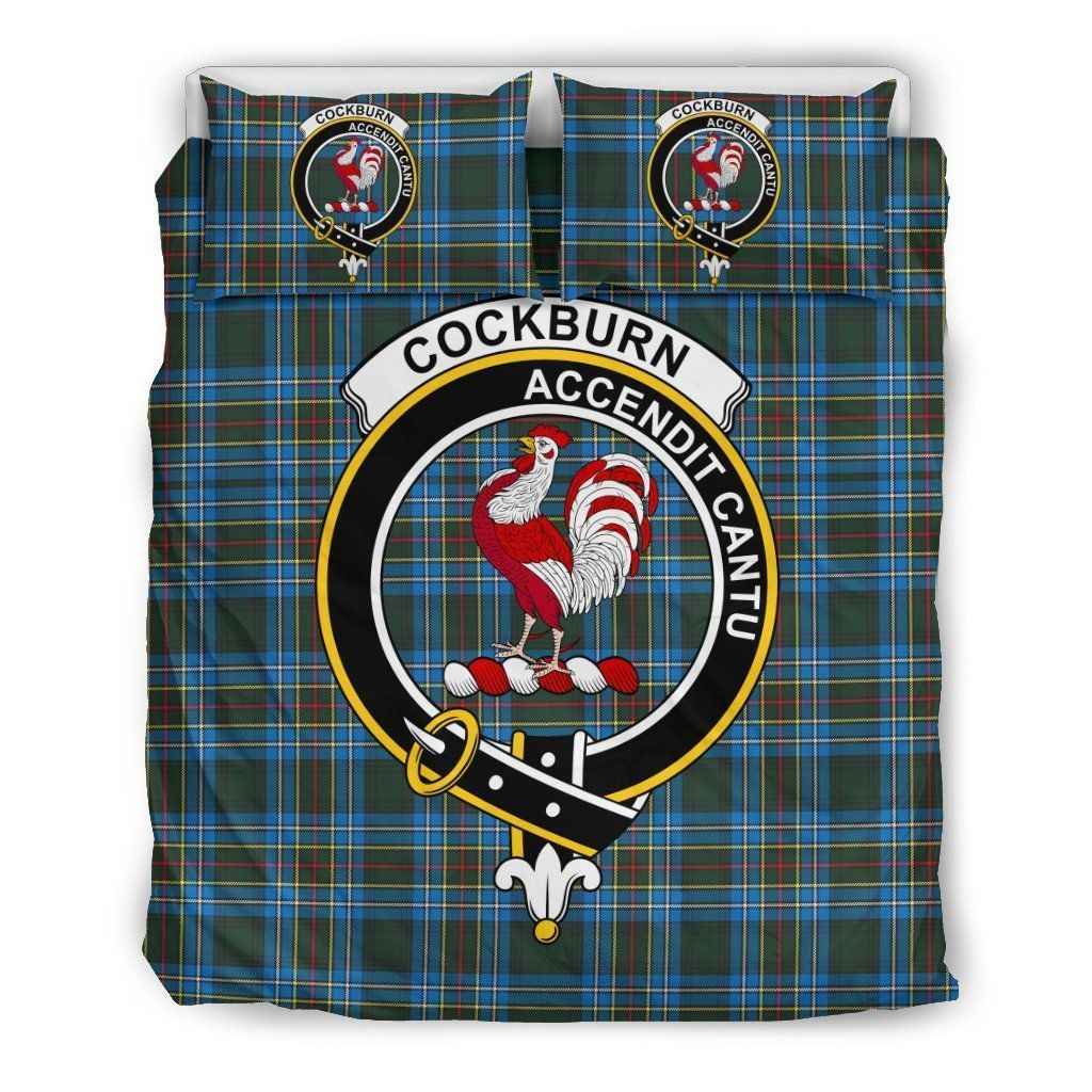 Cockburn Clan Badge Tartan Bedding Set