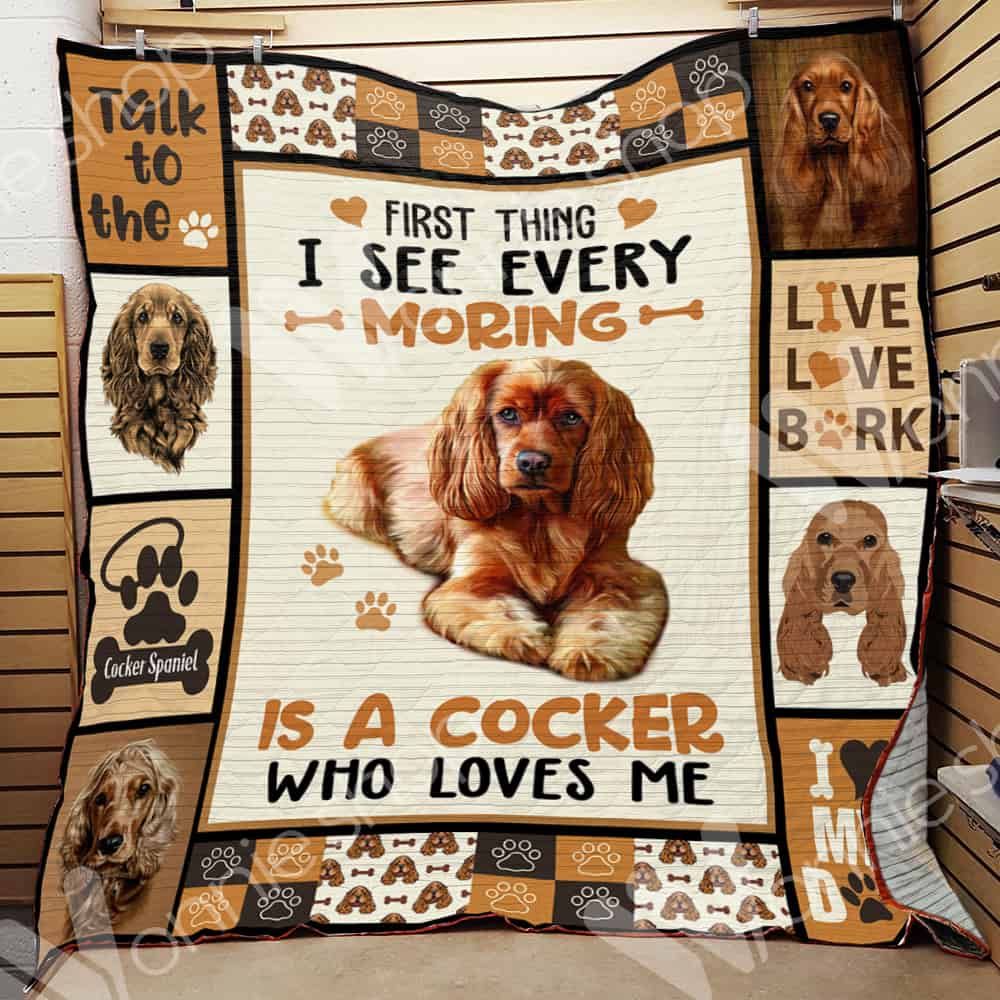 Cocker Spaniel Dog Blanket LNT0712008 Quilt Blanket