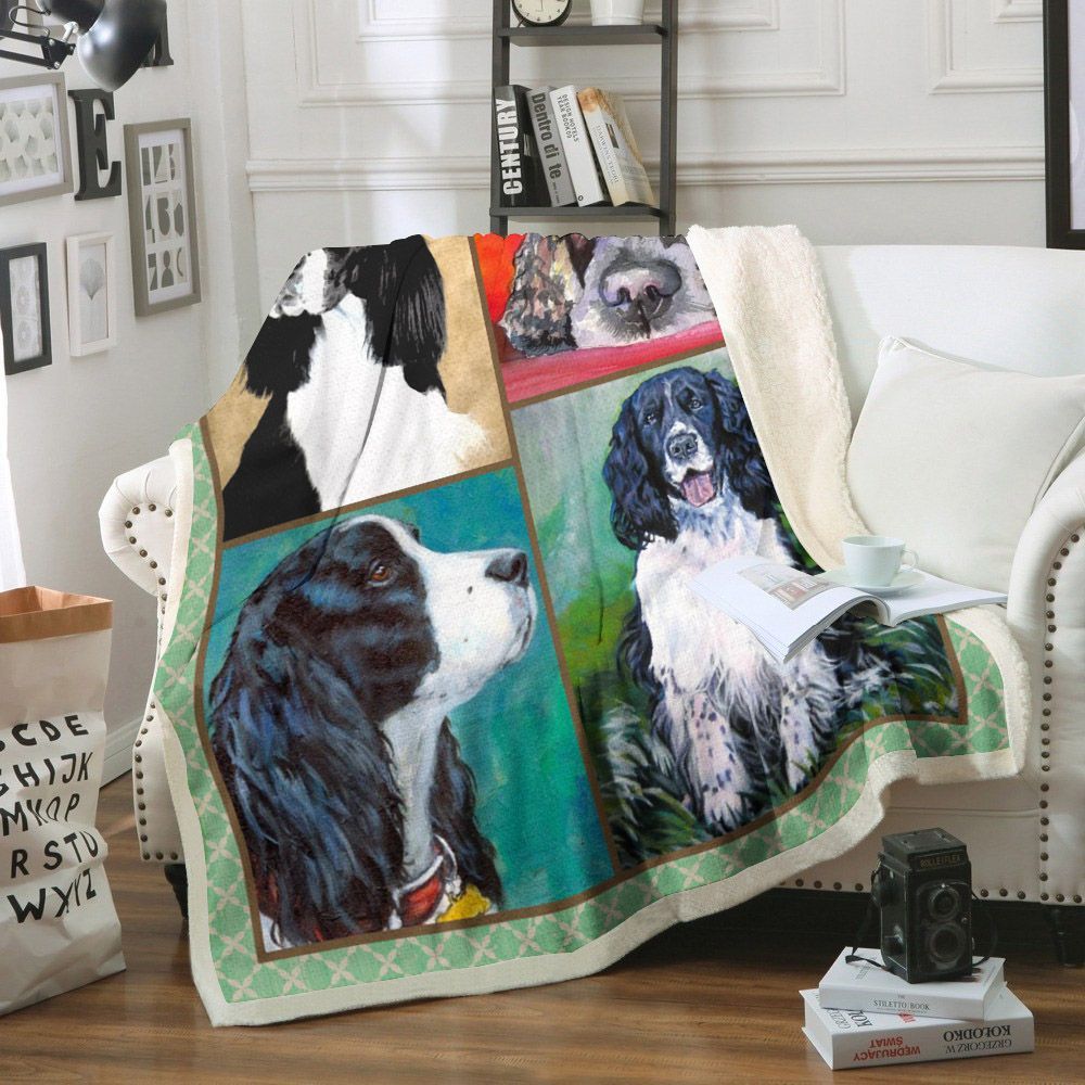 Cocker Spaniel Dog Sherpa Fleece Blanket