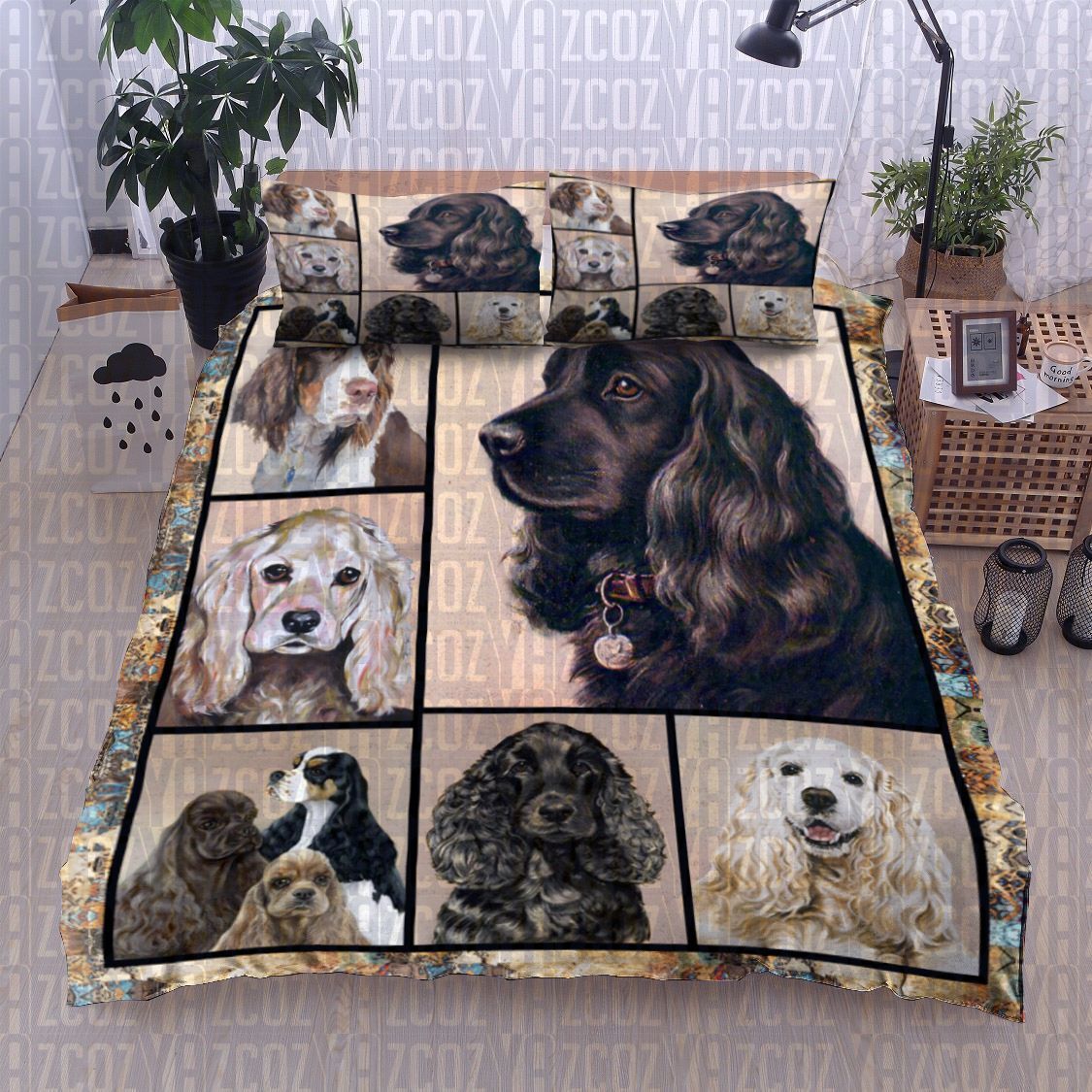 Cocker Spaniel Dog Bedding Set