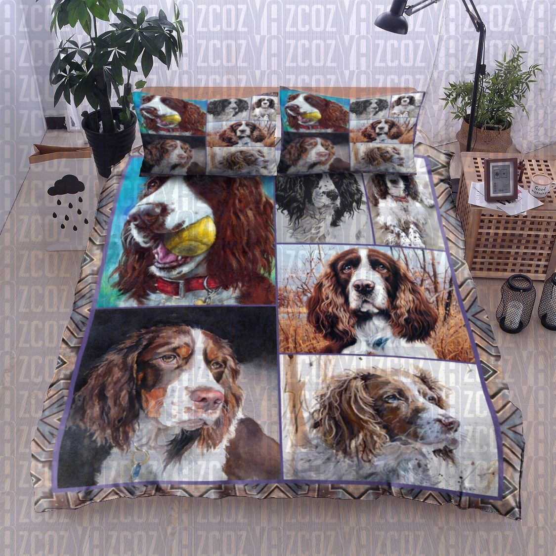 Cocker Spaniel Dog Bedding Set