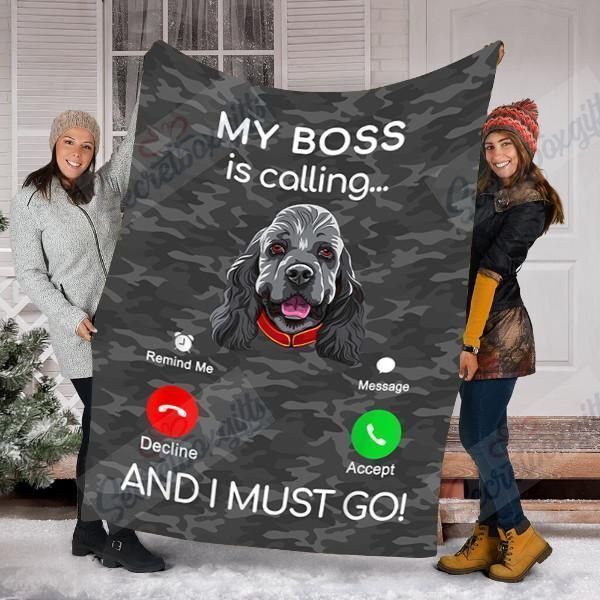 Cocker Spaniel Dog Fleece Blanket