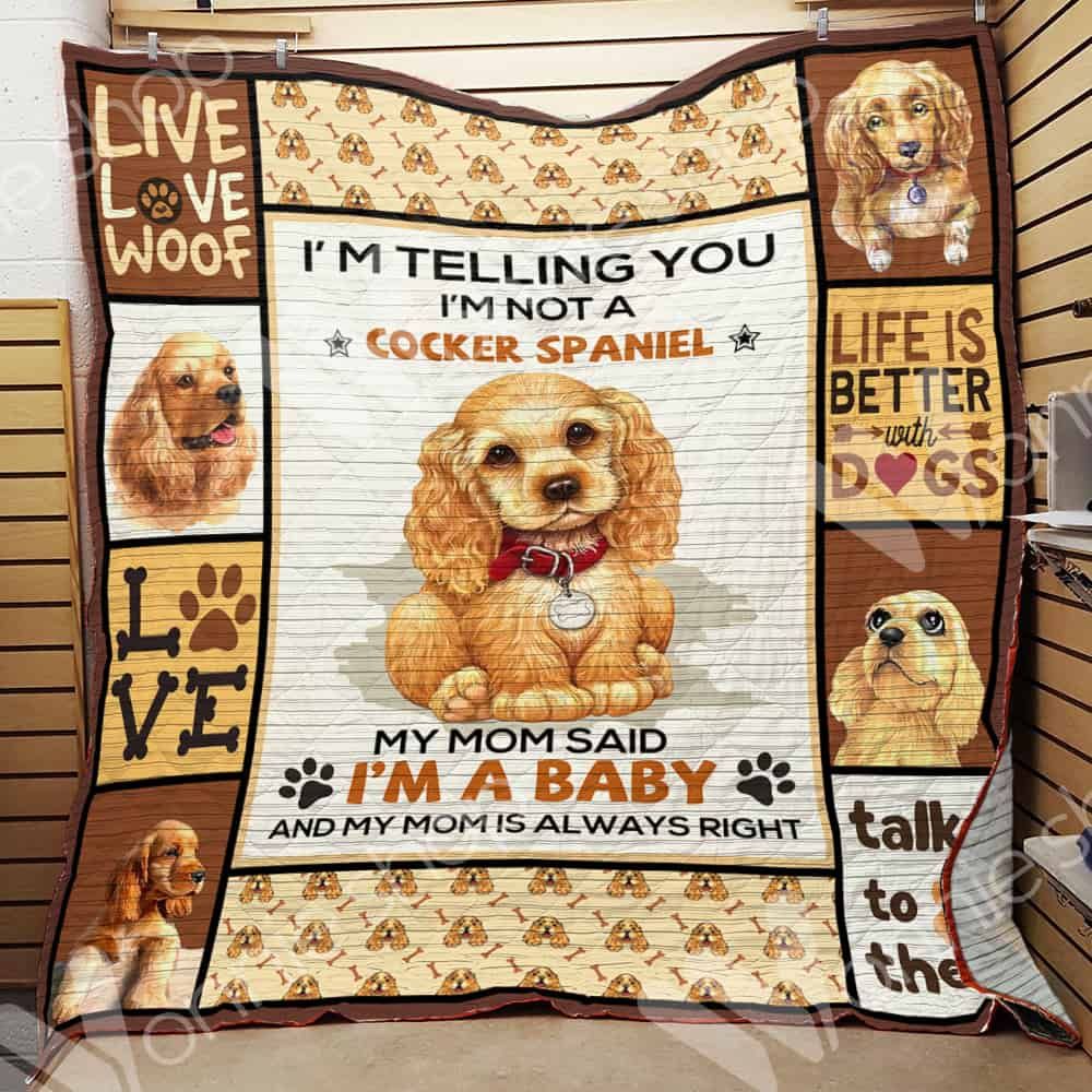 Cocker Spaniel Dog Quilt Blanket DHC0602659TD