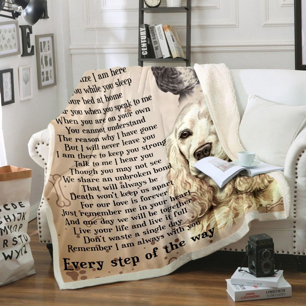 Cocker Spaniels I Never Left You Sherpa Fleece Blanket