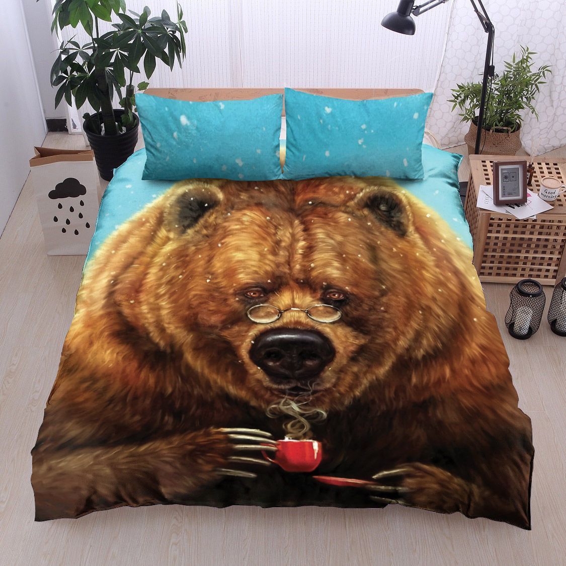 Coffee Bear  Bedding Set