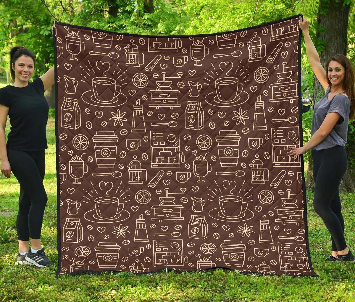 Coffee CL12100172MDQ Quilt Blanket