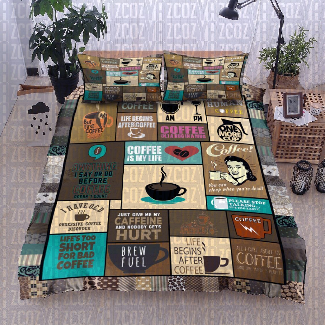 Coffee Bedding Set
