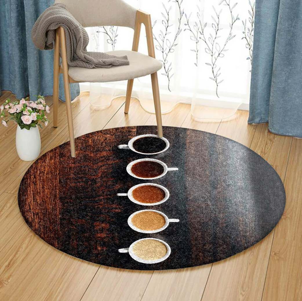 Coffee Cup Round Carpet