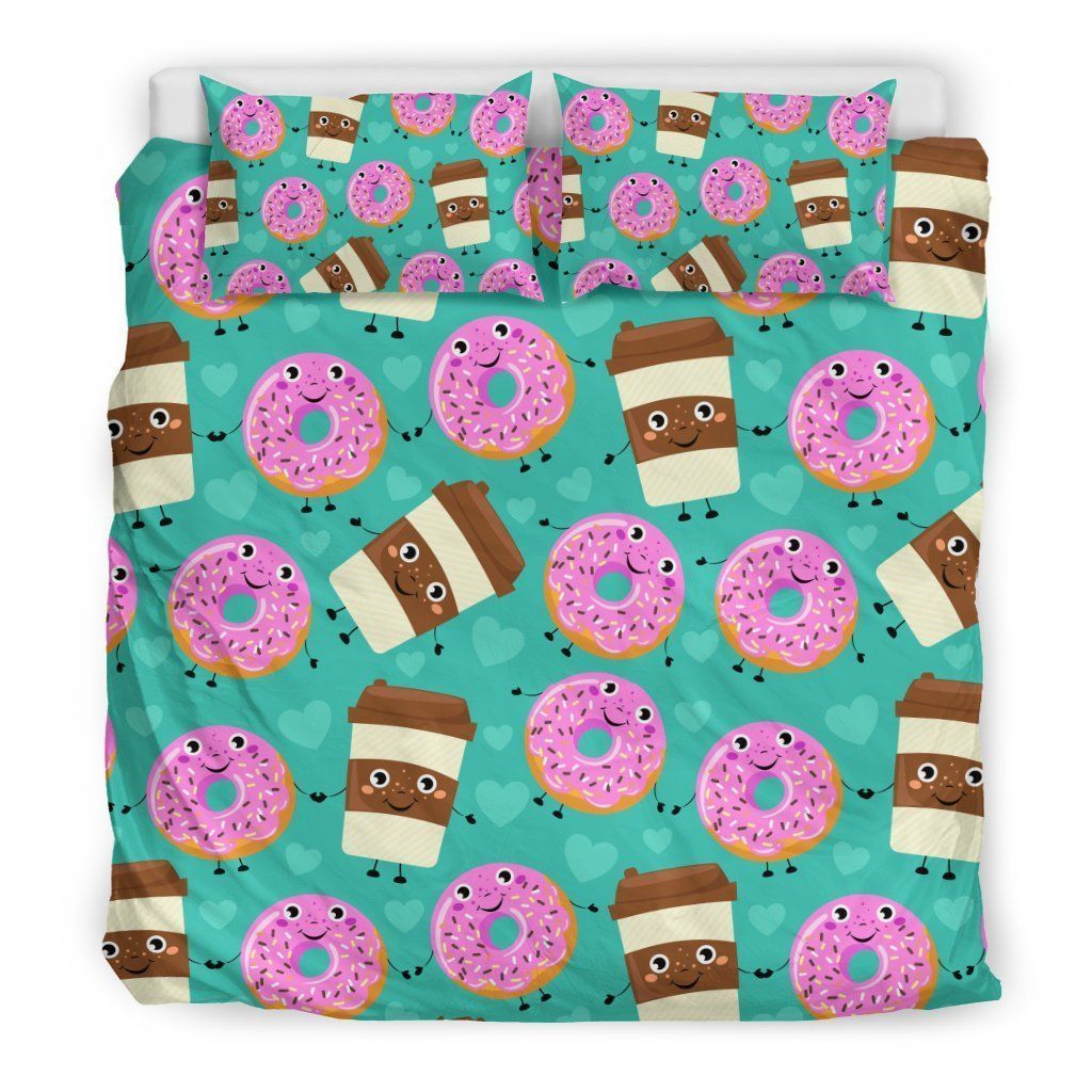 Coffee Donut Bedding Set