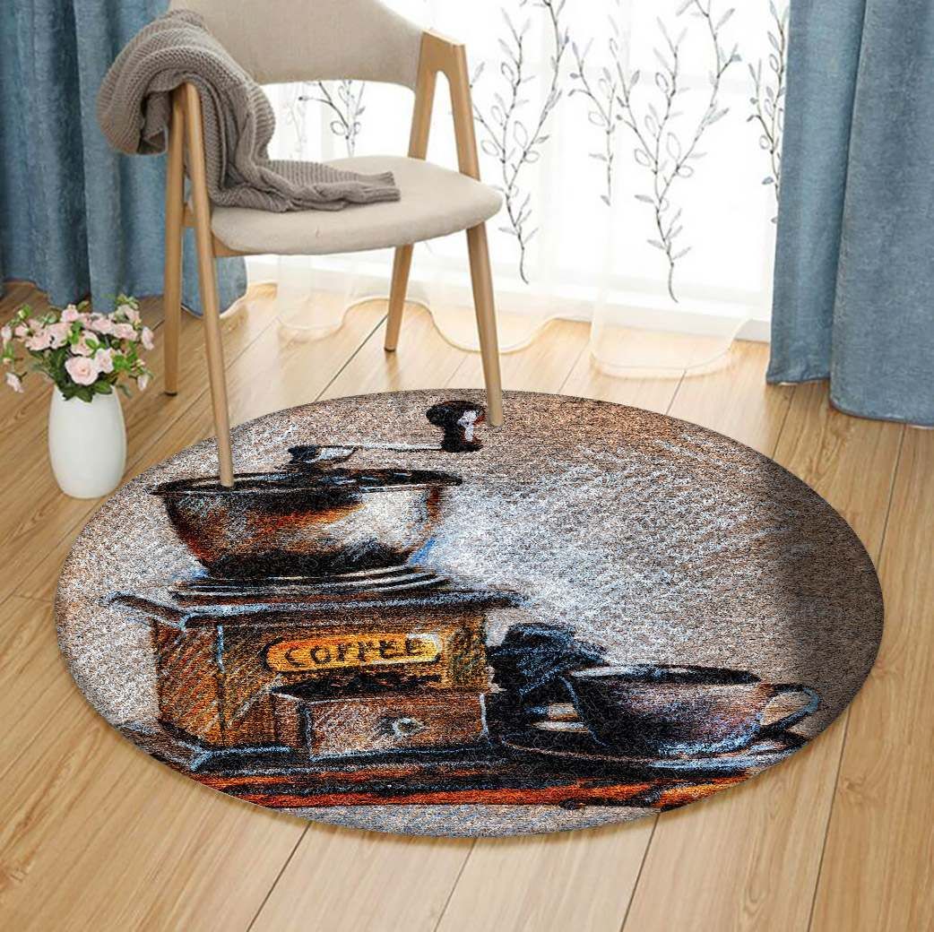 Coffee Grinder Round Carpet