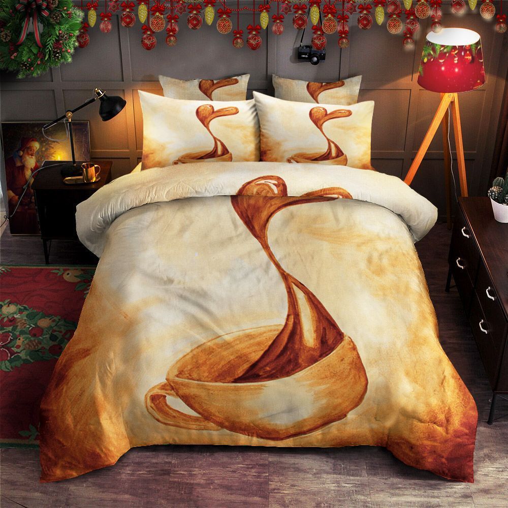 Coffee Heart Bedding Set