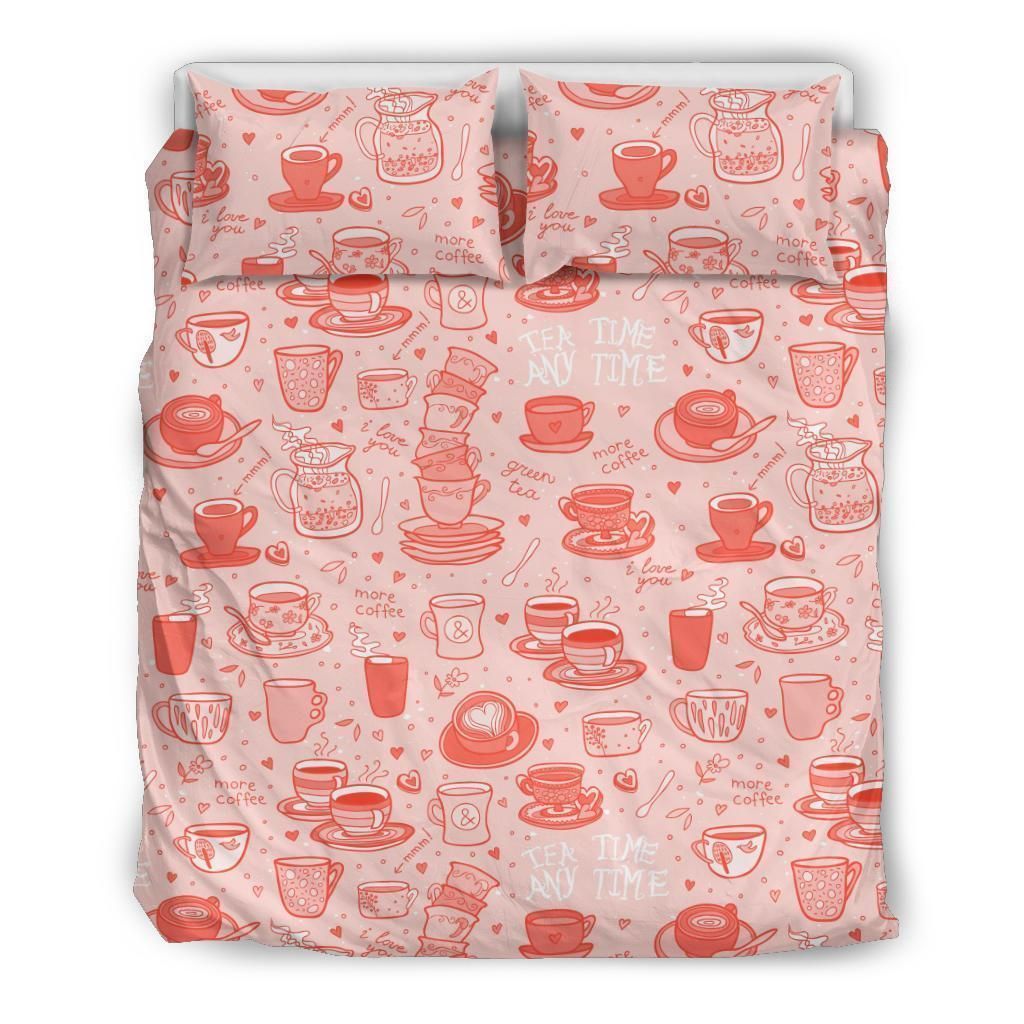 Coffee Pink Bedding Set
