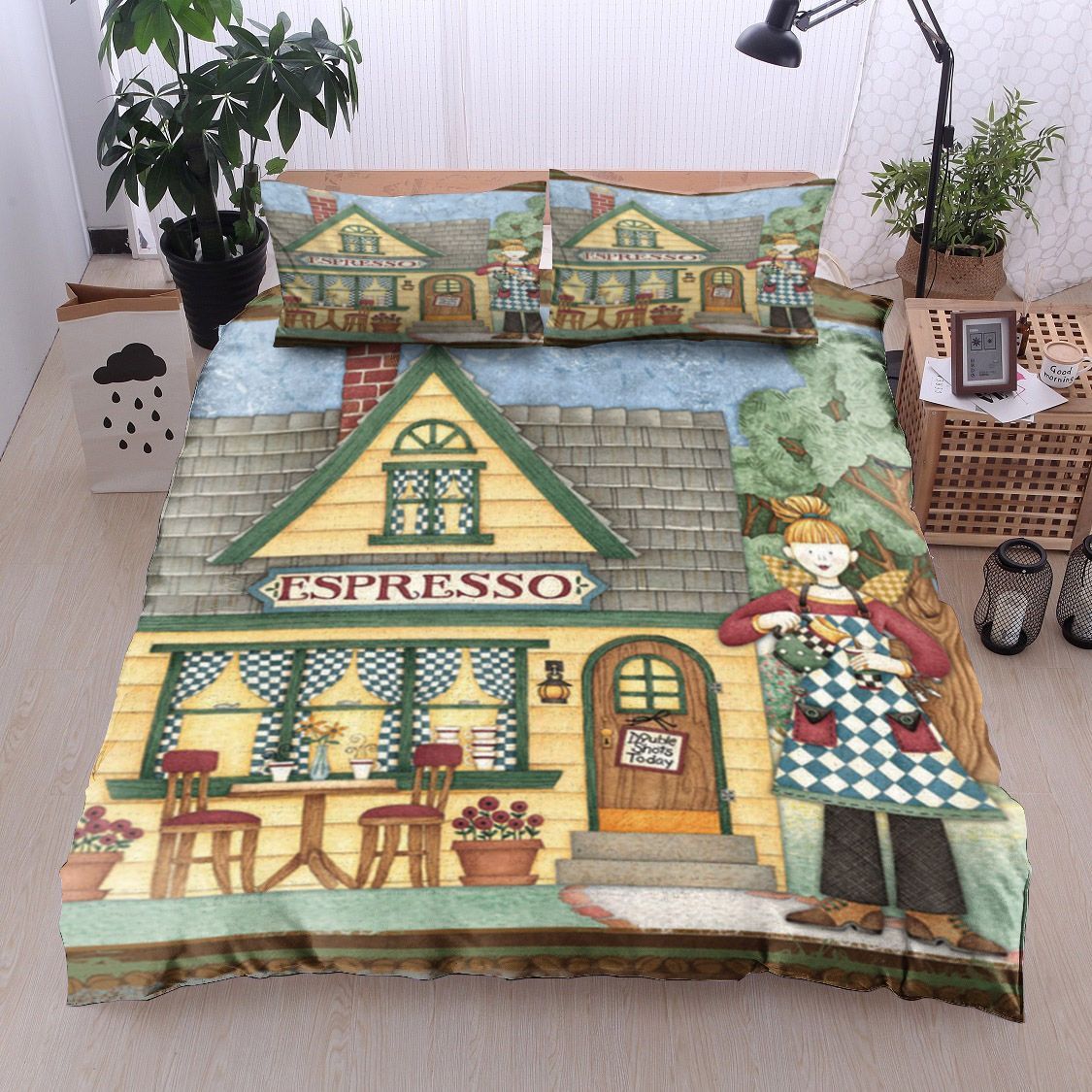 Coffee Shop Bedding Set