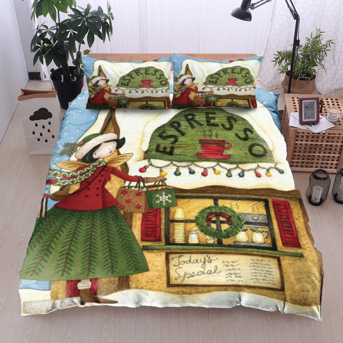 Coffee Shop Bedding Set