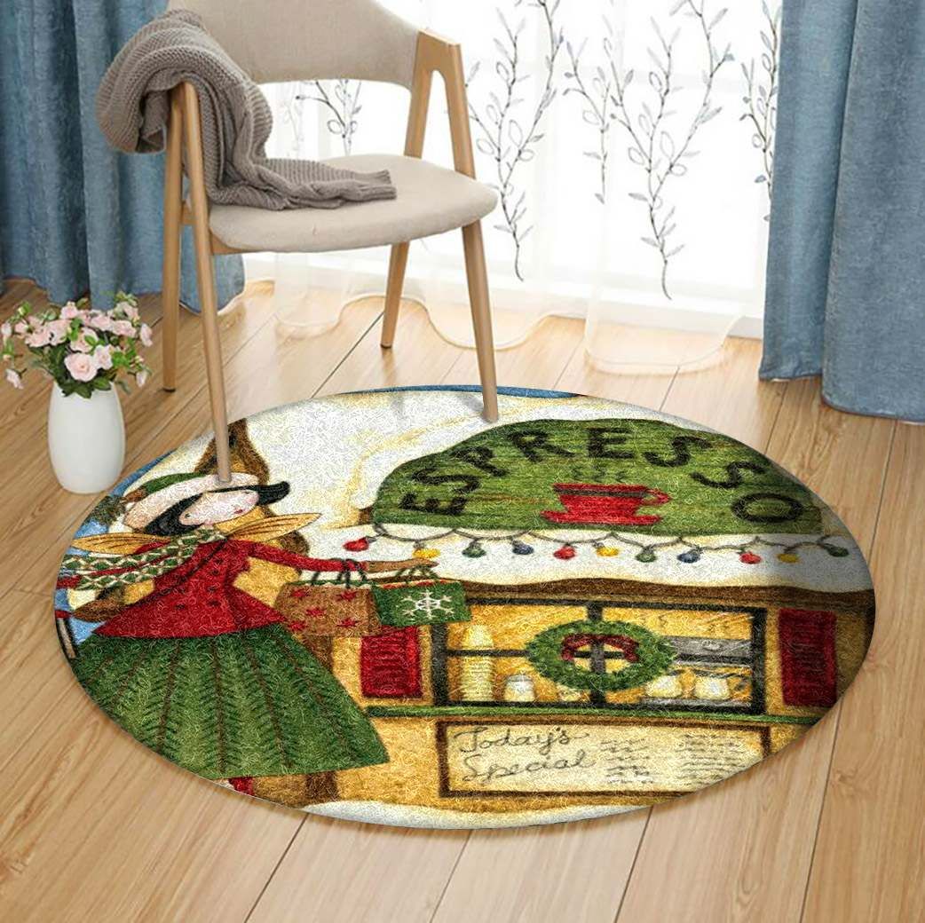 Coffee Shop Round Carpet