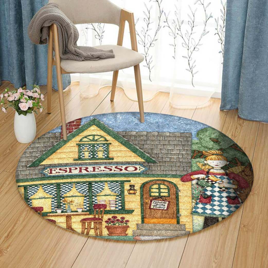 Coffee Shop Round Carpet
