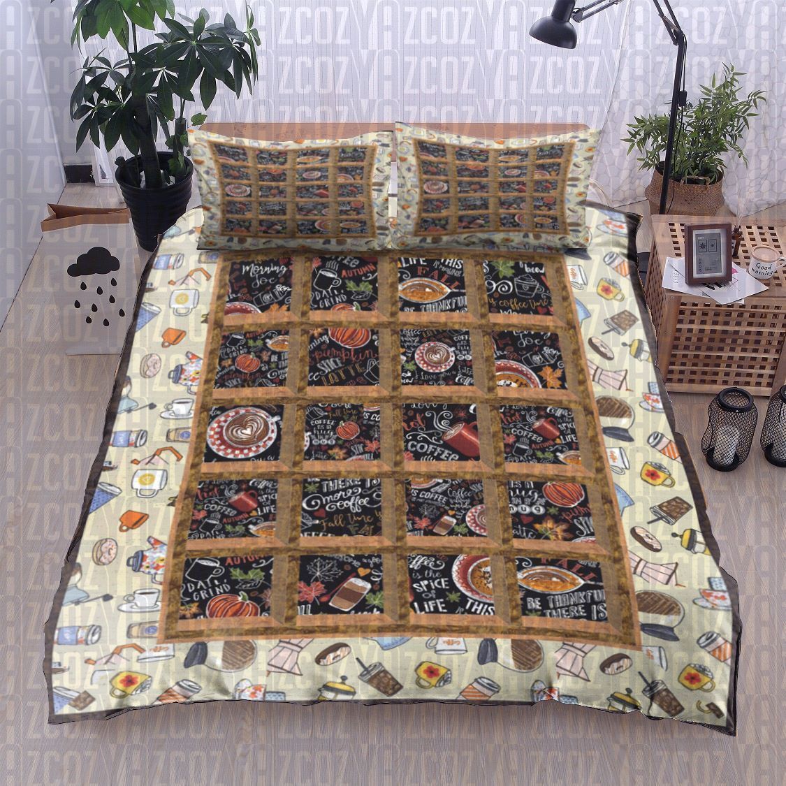 Coffee Tea Bedding Set
