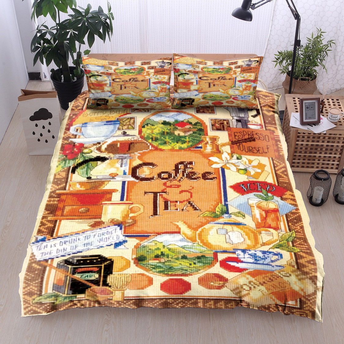 Coffee Tea Bedding Set