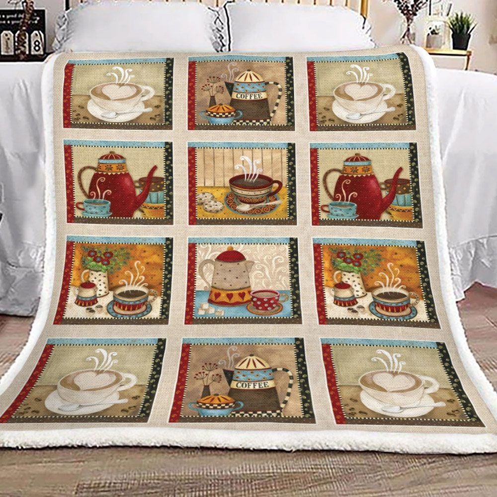 Coffee Time Sherpa Fleece