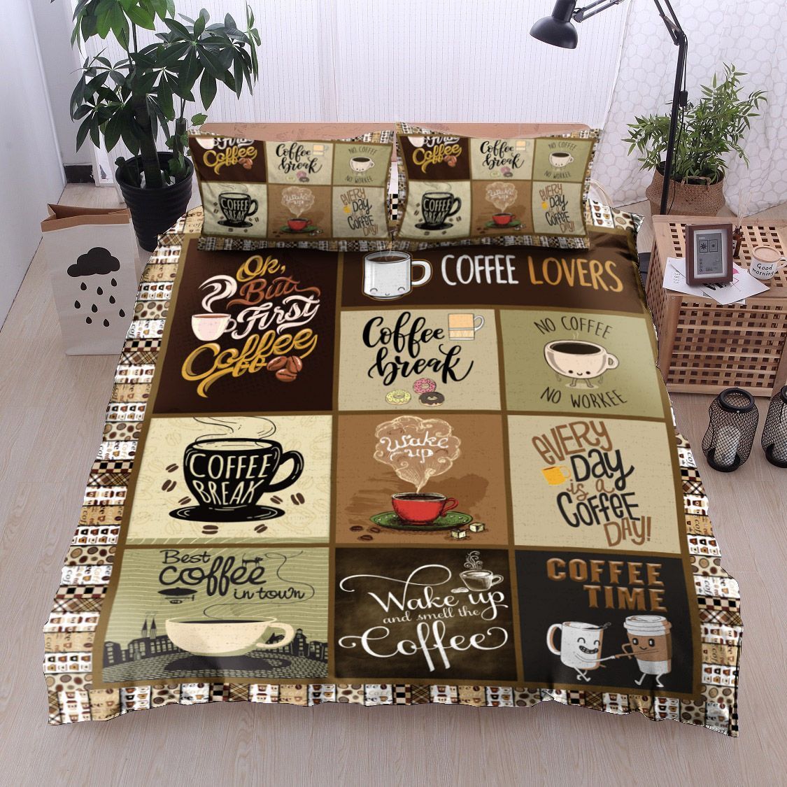 Coffee Bedding Set