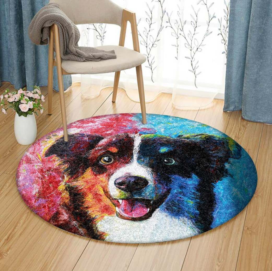 Collie Border Round Carpet