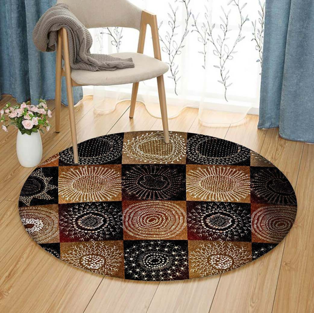 Colonial Kingdoms Of Africa Round Carpet