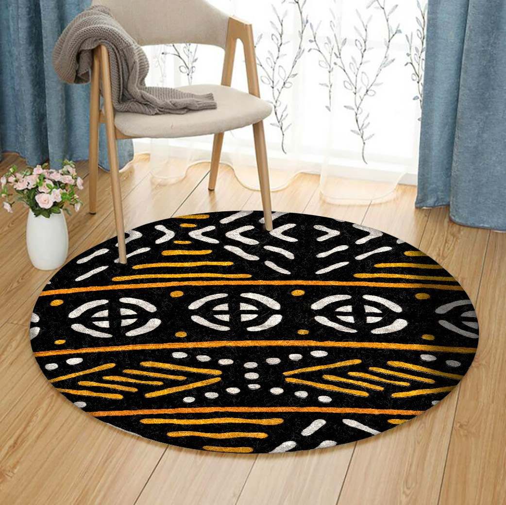 Colonial Kingdoms Of Africa Round Carpet