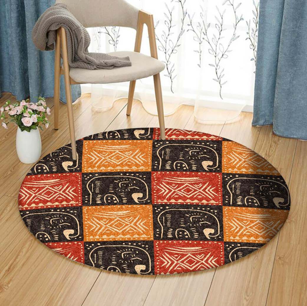 Colonial Kingdoms Of Africa Round Carpet