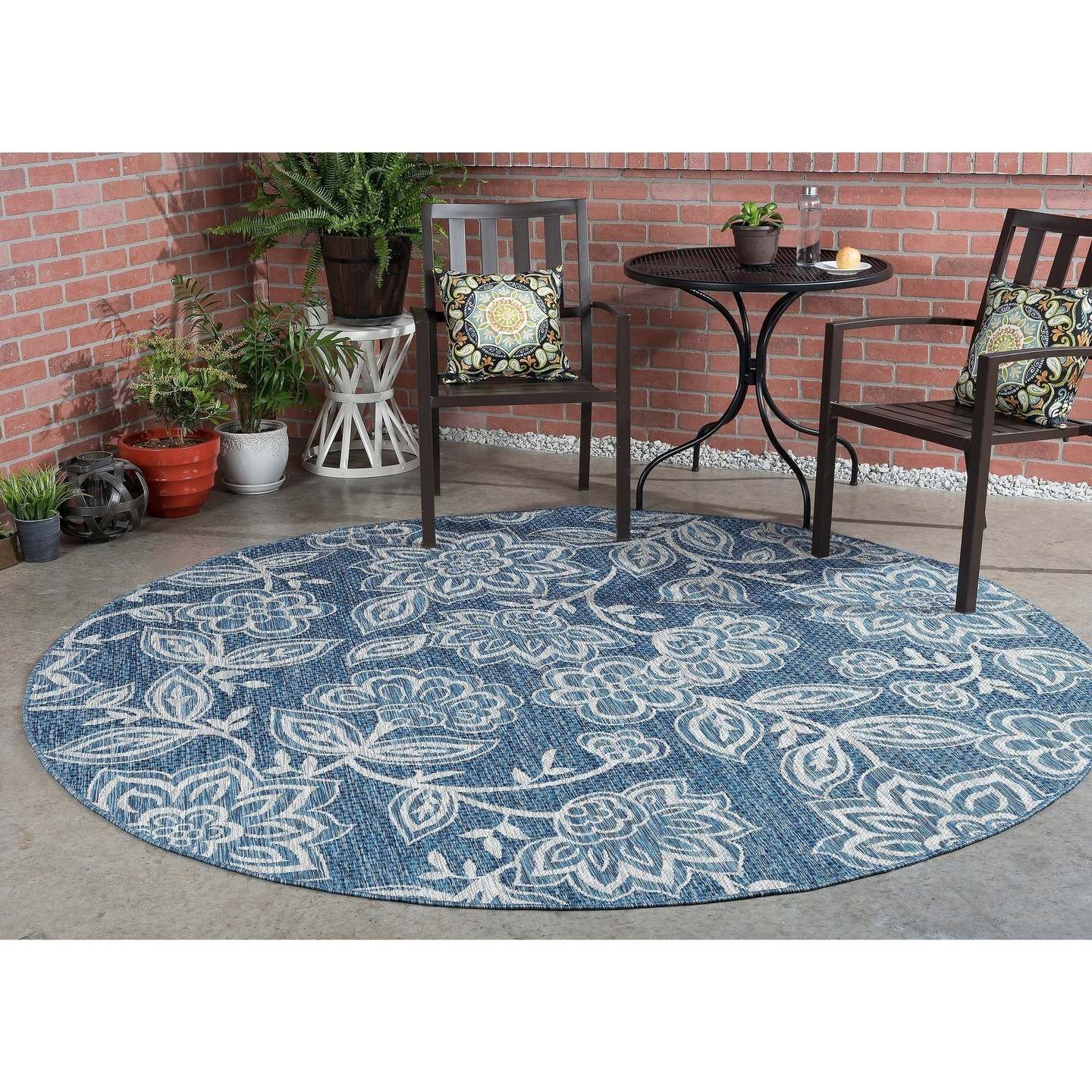 Colonnade Transitional Floral Round Carpet