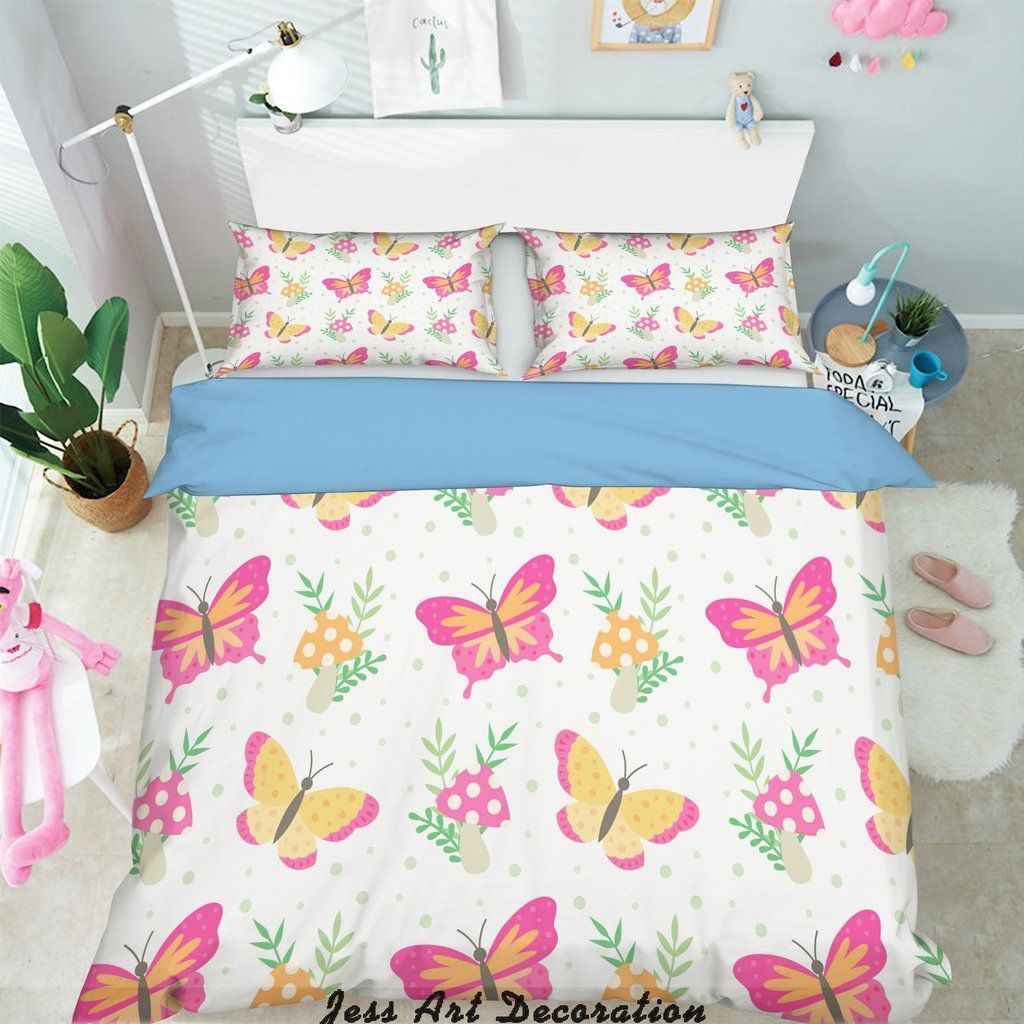 Color Butterfly Bedding Set