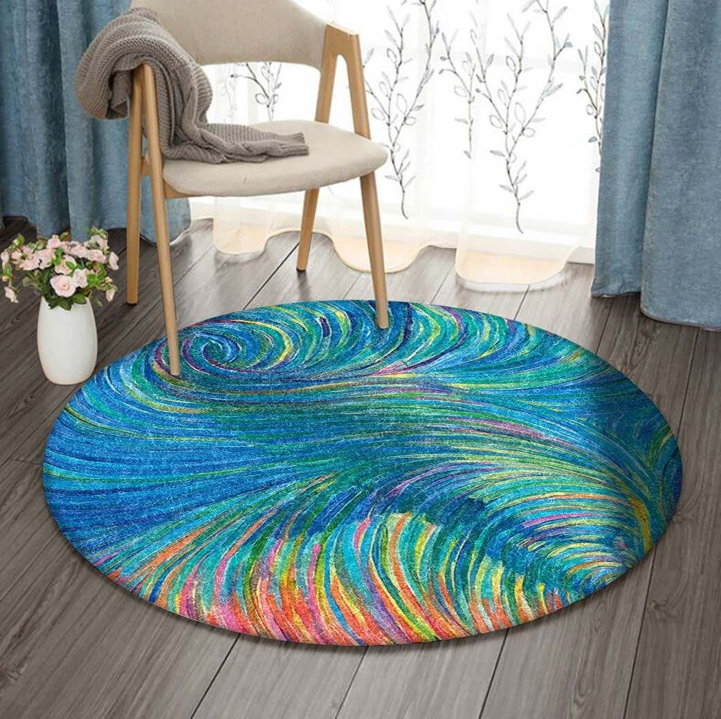 Color Hidden Round Carpet