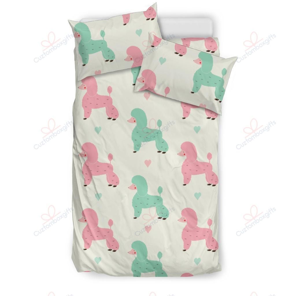Color Poodles Pattern Printed Bedding Set