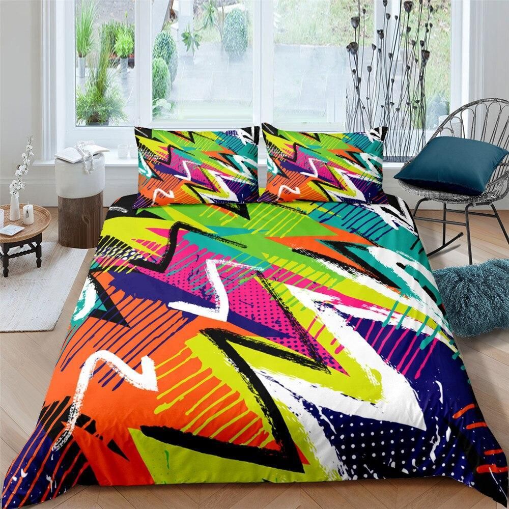 Color Splash Zig Zag Bedding Set