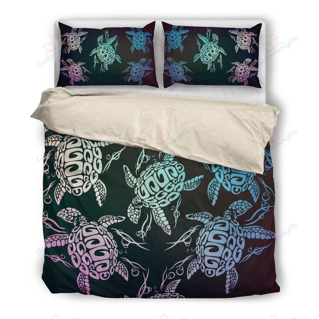 Color Turtle Pattern Printed Bedding Set