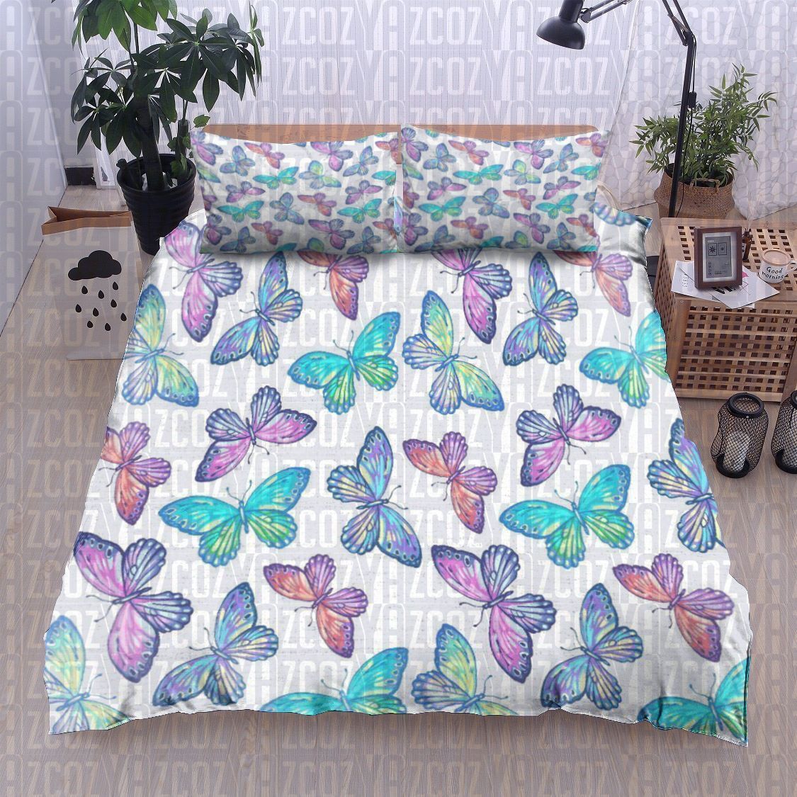 Colorful Butterfly Bedding Set
