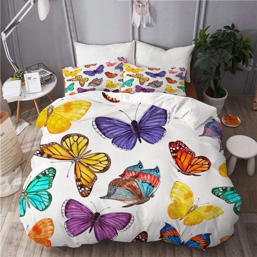 Colorful Butterfly Bedding Set