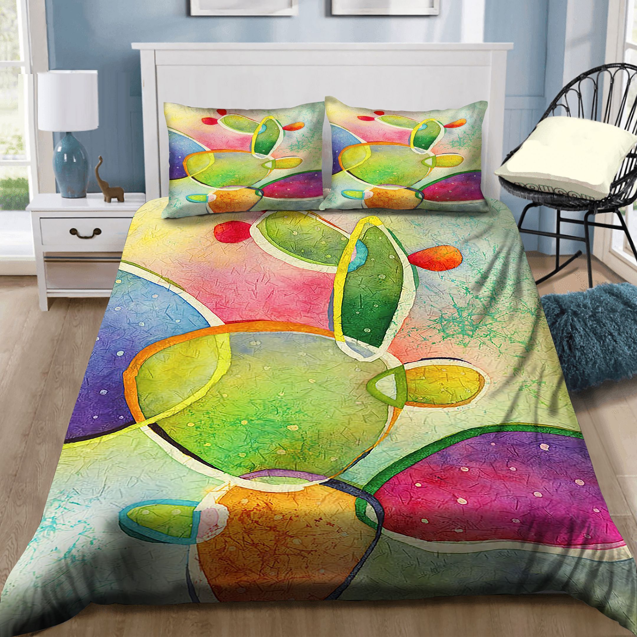 Colorful Cactus Bedding Set