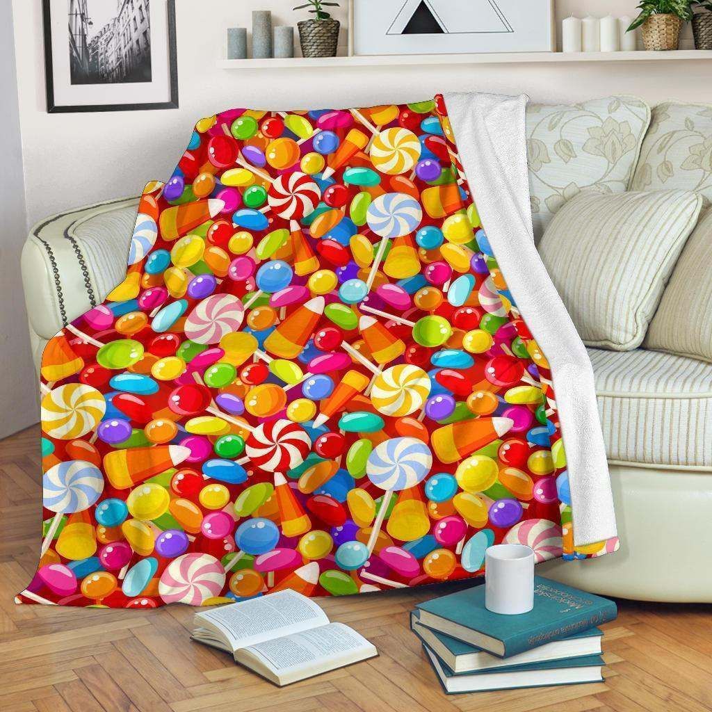Colorful Candy Sherpa Fleece Blanket