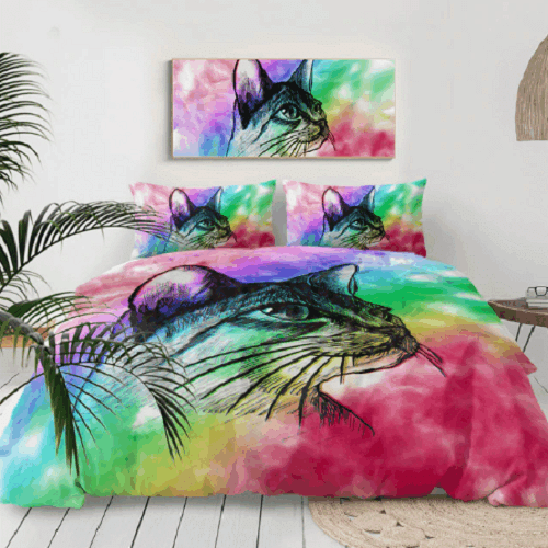 Colorful Cat Bedding Set
