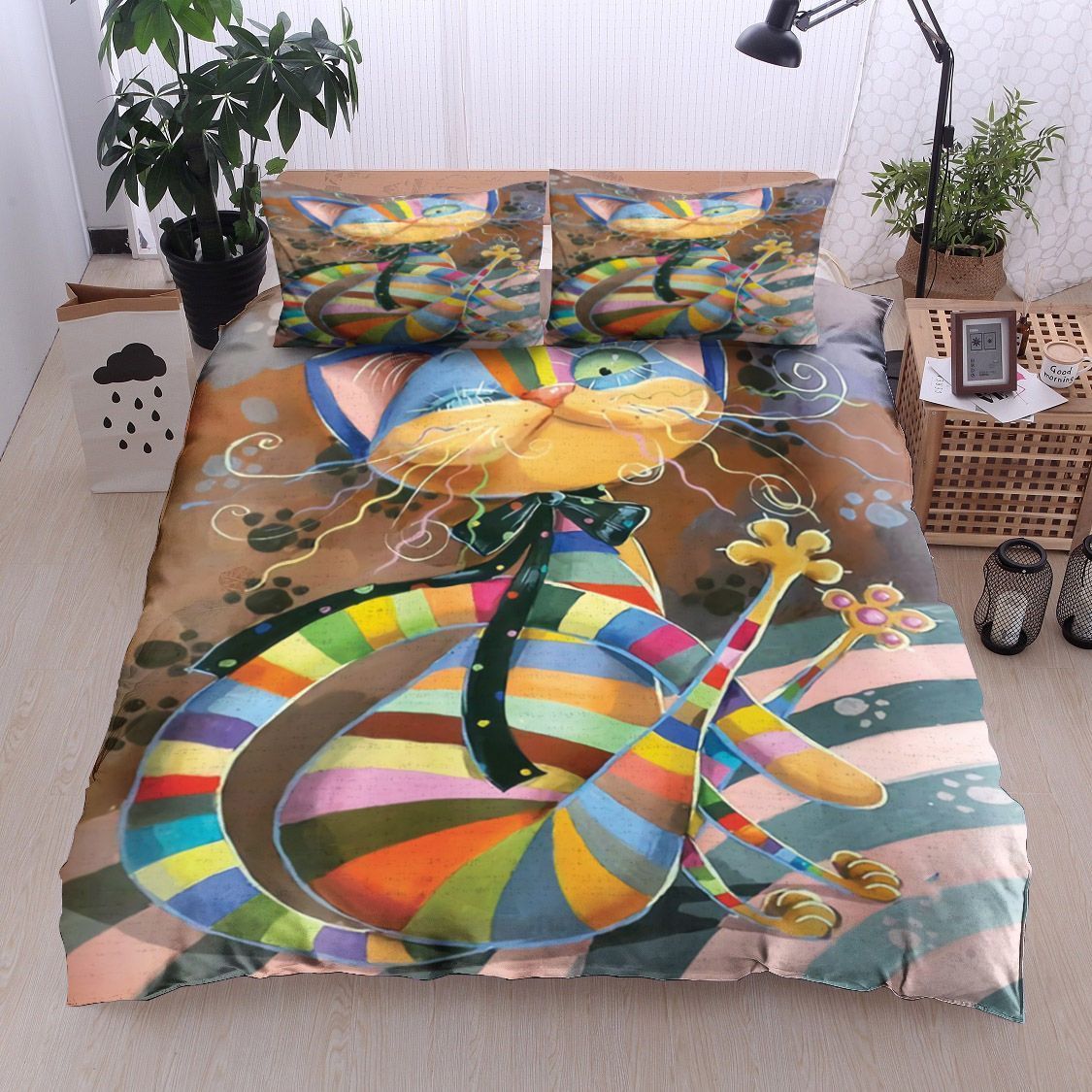Colorful Cat Bedding Set