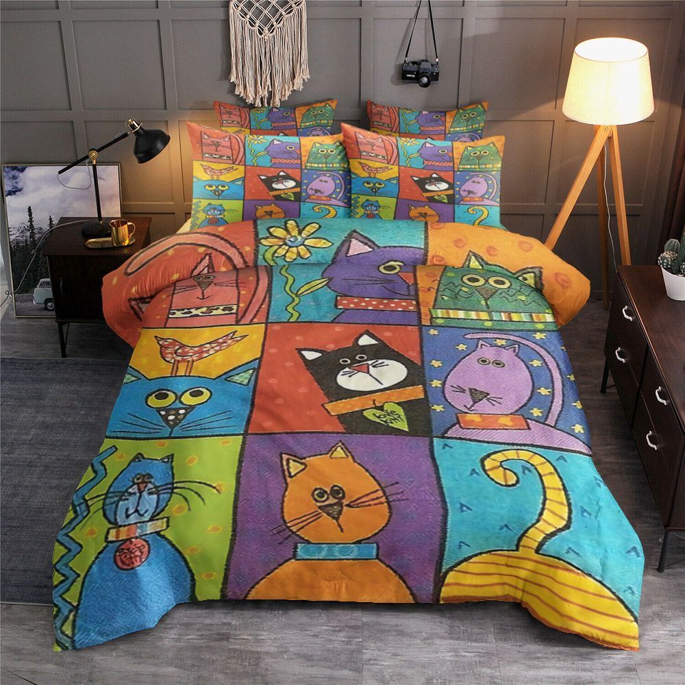 Colorful Cat Bedding Set