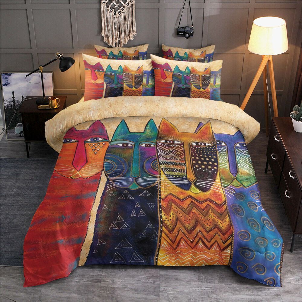 Colorful Cat Bedding Set