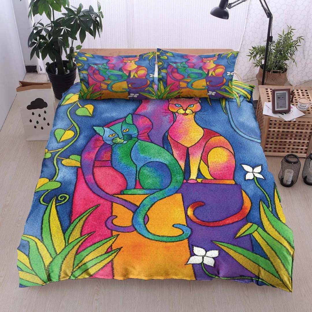Colorful Cat Bedding Set
