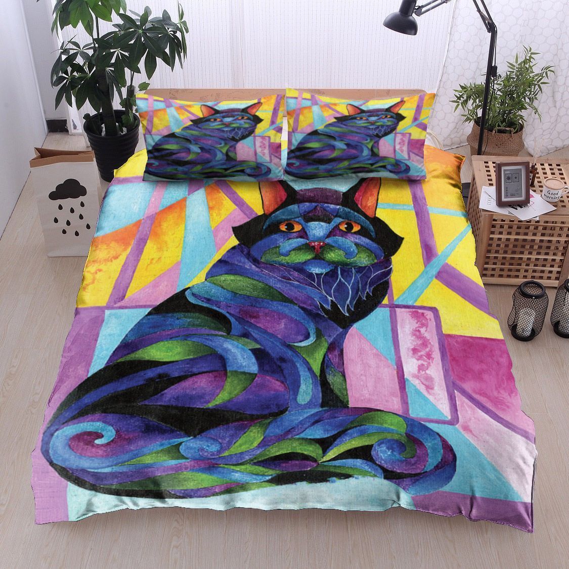 Colorful Cat Bedding Set