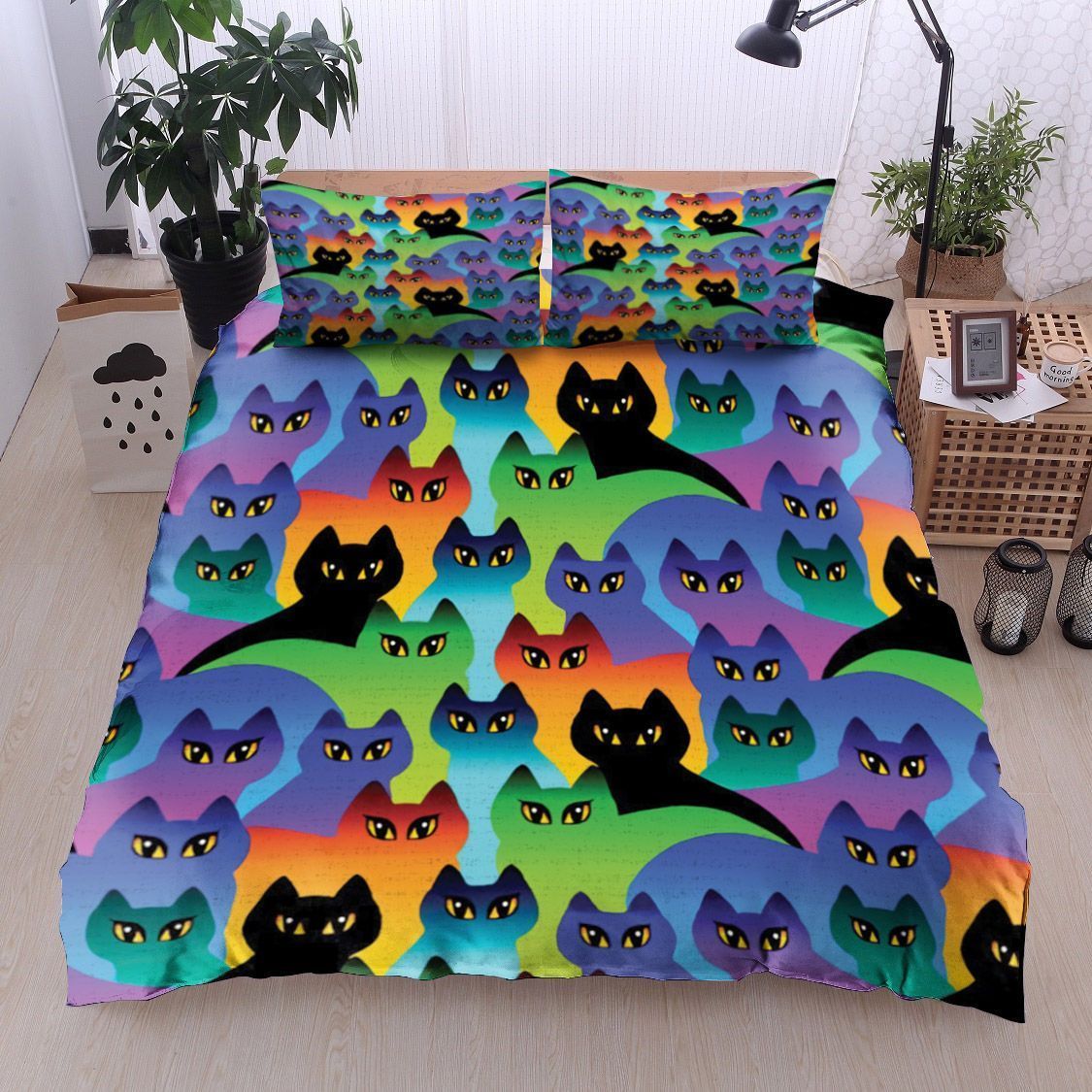 Colorful Cat Bedding Set
