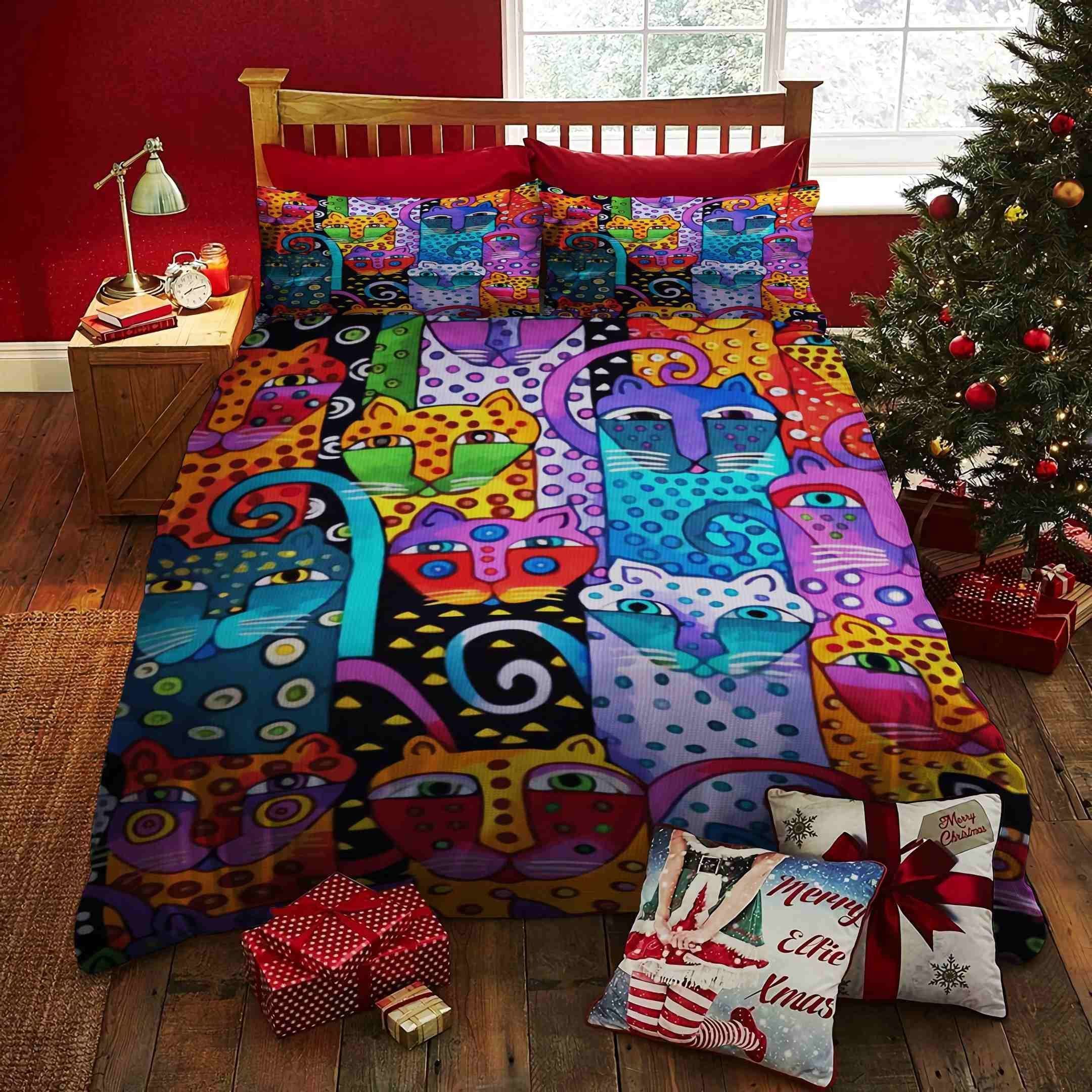 Colorful Cat Bedding Set