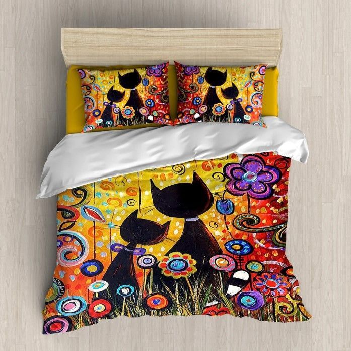 Colorful Cat Bedding Set