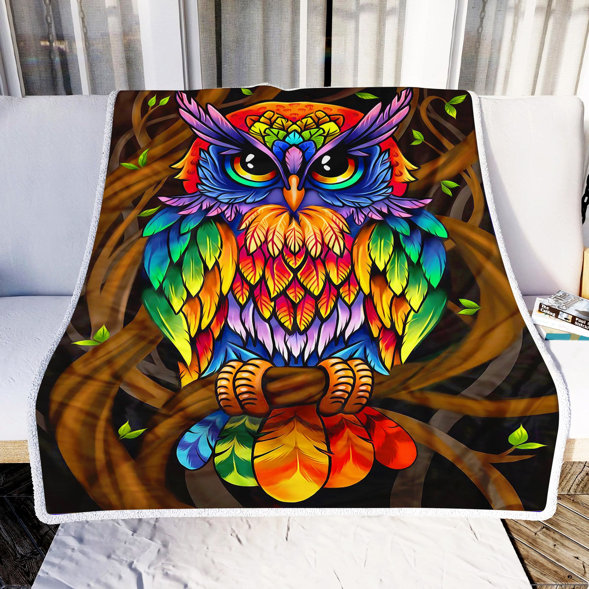 Colorful Cat Fleece Blanket